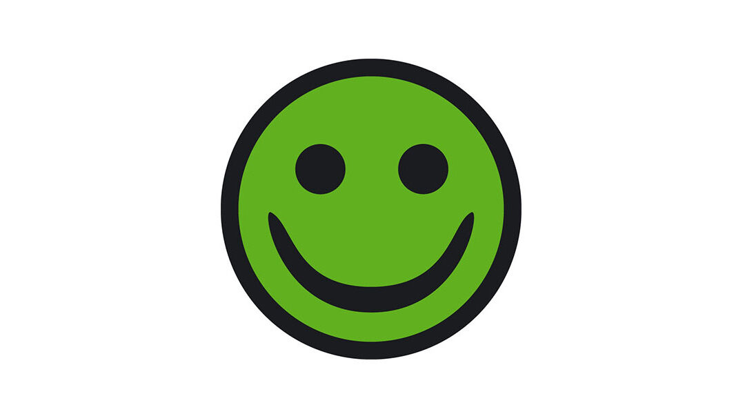 Grøn smiley fra Arbejdstilsynet